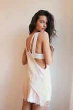 Free People Maya Tie Dye Jumper Dress, Ivory, Small, RRP $128