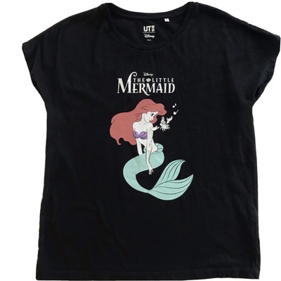The Little Mermaid Disney Size Medium Black T Shirt Short Sleeve Uniqlo Ut Ebay