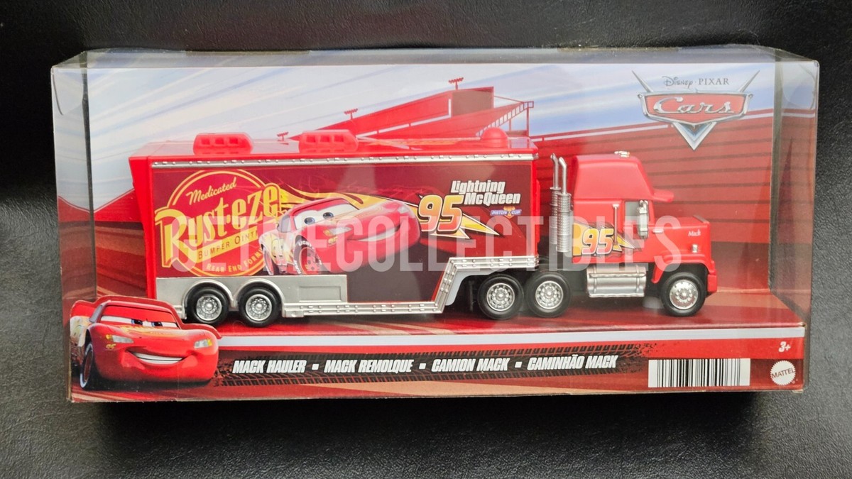 DISNEY PIXAR CARS MACK HAULER WITH FLAMES RED HAT CARS 3 2023 SAVE