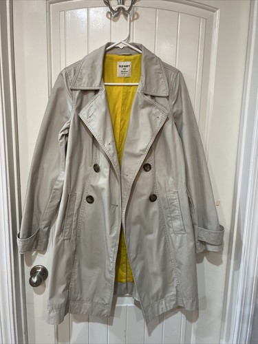 Trench Coat Old Navy Double Boutonnage Kaki Beige - Taille M, Occasion Très Bon état