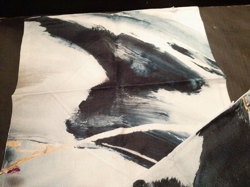 Pair 18 x 18 MARBLE ABSTRACT LINEN PILLOW COVERS Black, Gray, Blue, Gold NEW M06 - Picture 4 of 6