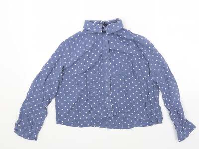 Divided by H&M Damen blau Viskosemischung Knopfleiste Größe 10ed