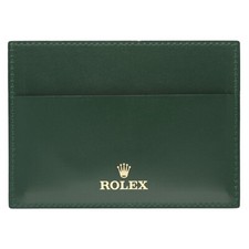 Genuine ROLEX 4119209.34 Green Leather Card Holder Calendar Instruction Booklet