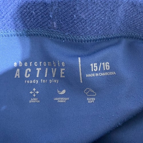 Abercrombie Kids Active Legging GIrls 15 16 Blue Pocket Elastic Waist Pull On - Picture 6 of 7