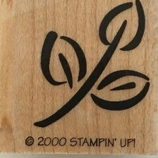 Stampin Up Rubber Stamp Leaves Leaf Flower Plant Garden Gardening Card Making