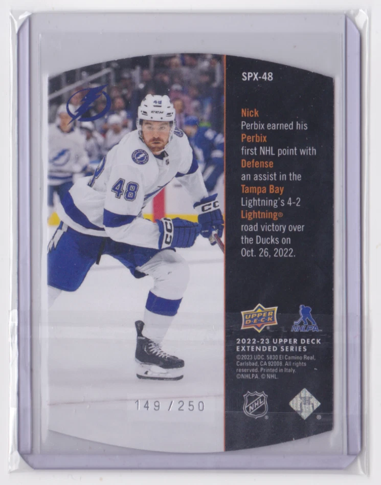 2022-23 UD EXTENDED SERIES 97-98' RETRO RC BRONZE /250 NICK PERBIX #SPX-48 - Image 2 of 2