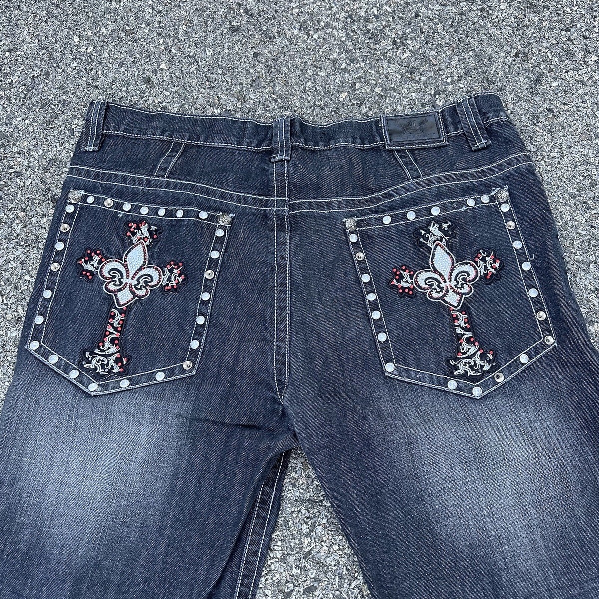 パンツ WAREHOUSE 70201XX size31 VTG Jnco Jeans Men's 33x32 Baggy Wide Leg Denim Jeans Y2K