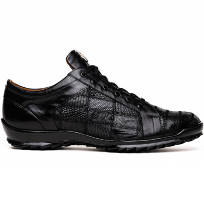 Marco Di Milano Bari Lizard Patchwork Sneakers Black