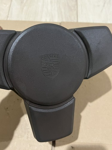 Porsche 924 924S 944 951 3-Spoke Steering Wheel Horn Button Pad - DARK BROWN - Picture 4 of 11