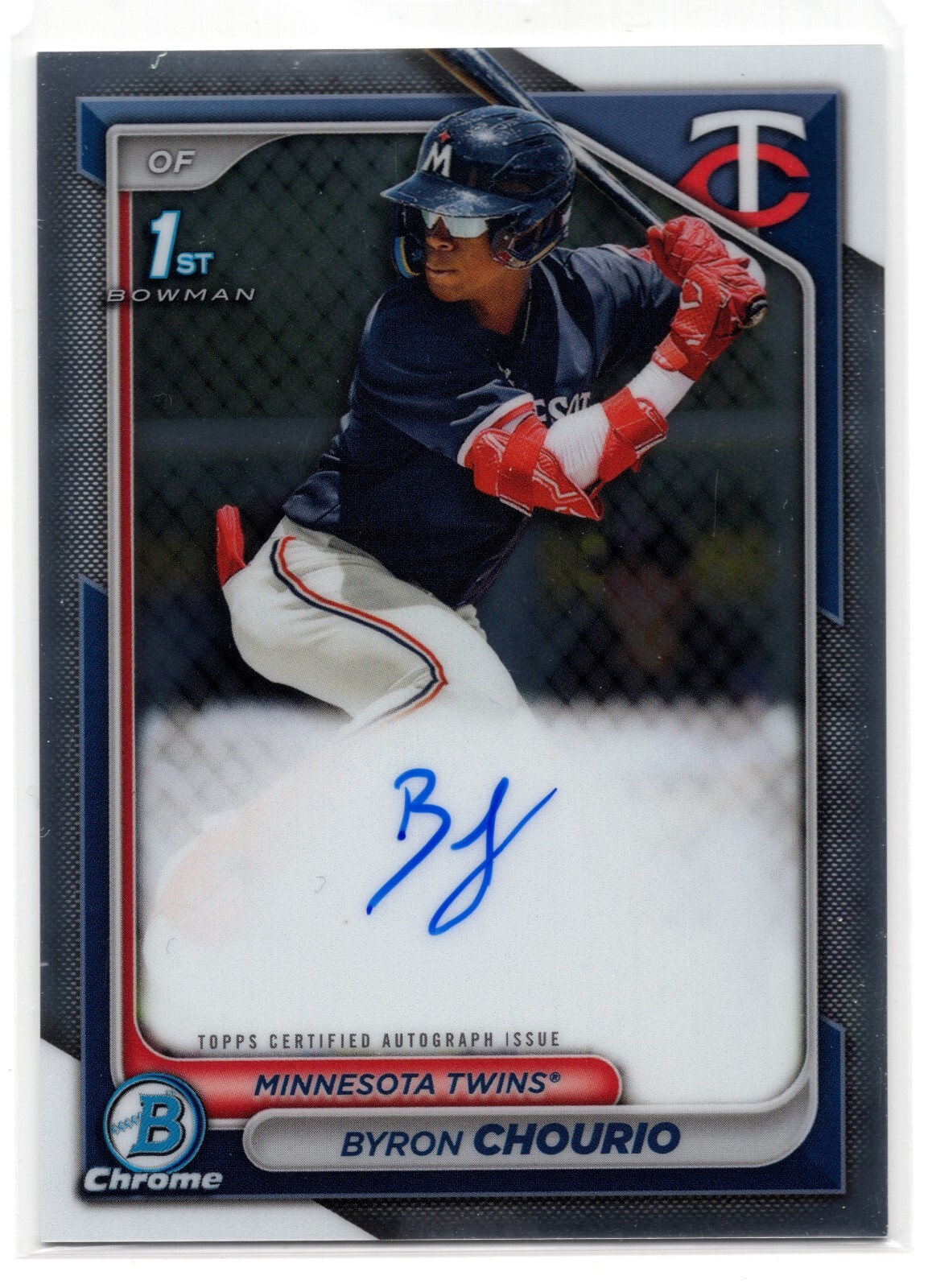 2024 Bowman Chrome BYRON CHOURIO #CPA-BCH Base 1st Bowman Auto-Twins
