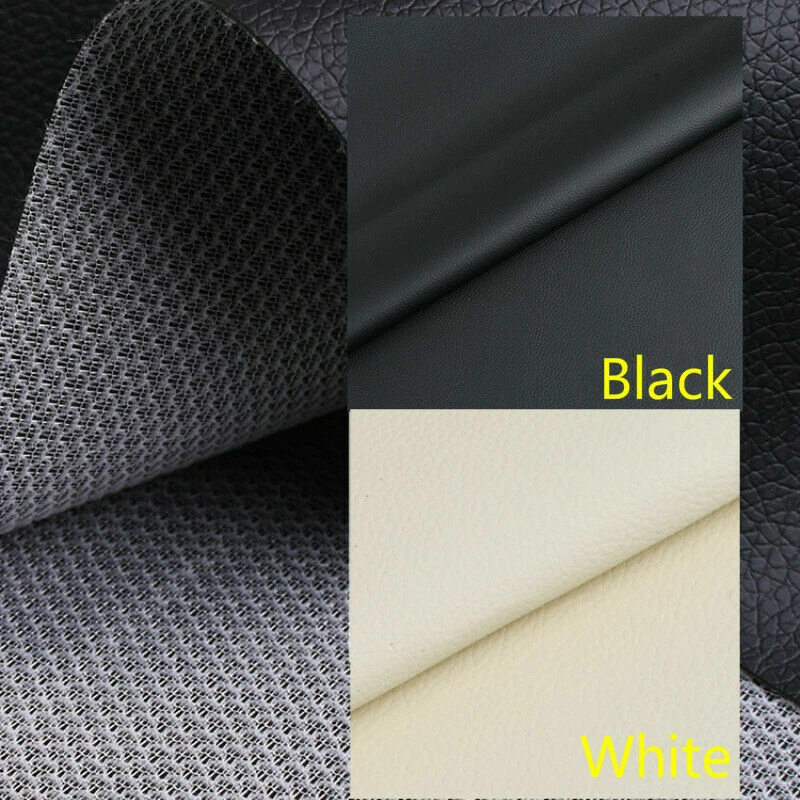 160x100 CM Faux Leather Fabric PVC Car Interior DIY Sofa Upholstery Material - Image 4 of 4