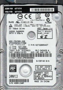 HGST ZK500-320 HTS545032A7E380 320GB 2.5" 5.4K SATA-3 HDD SLIM 7mm