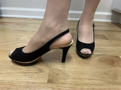 #ad Classic Zero’s Pumps On The Platform Sued Leather . Made In SpainSize 9 $35.00