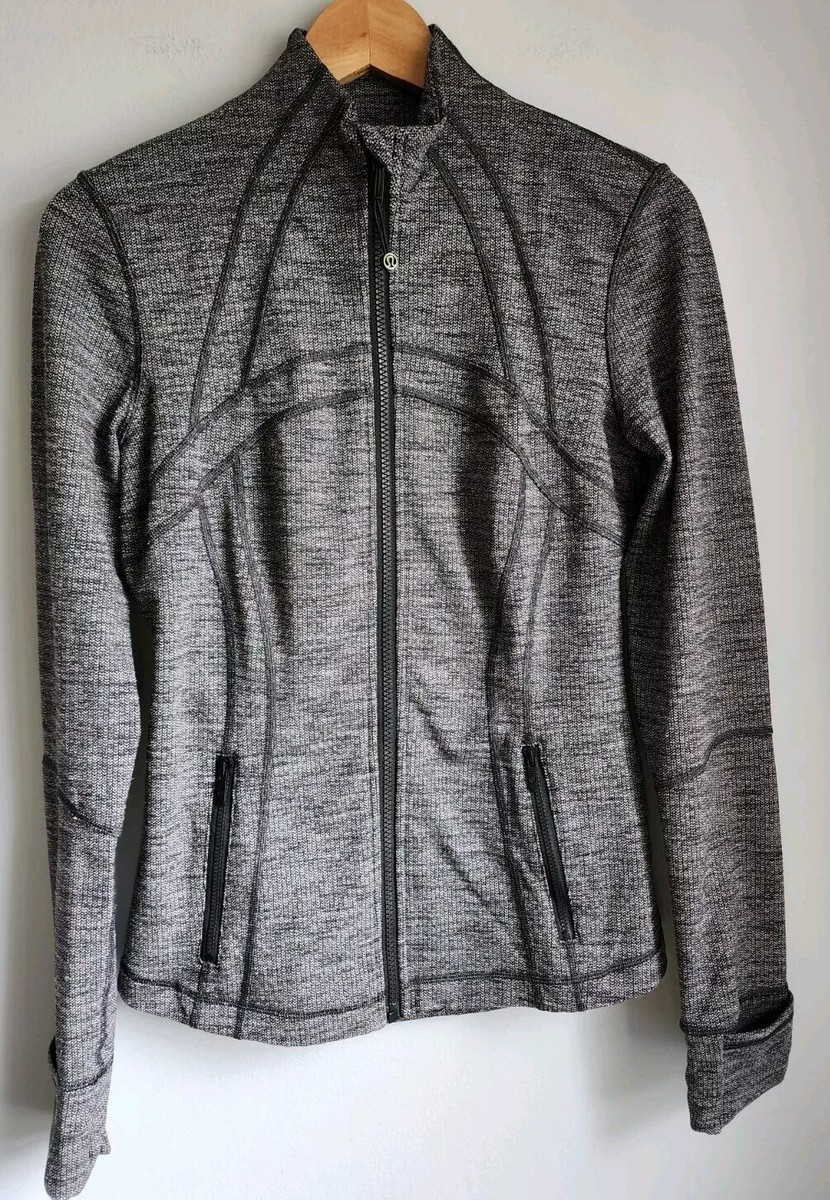 lululemon - ルルレモン ジャケット　lululemon 6 Lululemon Sz 6 Define Jacket Variegated Knit Black Heathered