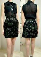 🆓US🛃  DOLCE & GABBANA D&G silk and wool floral bottom Dress IT 36 XS
