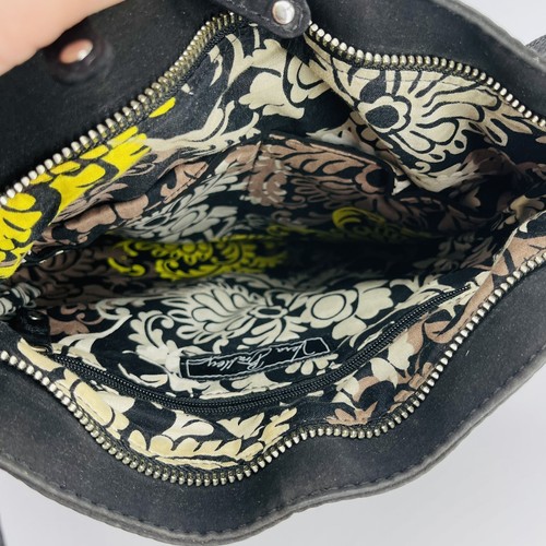 BOLSO BREADLEY NEGRO ACOLCHADO BANDOLERA FLOR CON CREMALLERA CACHEMIRA FORRADO - Imagen 6 de 10