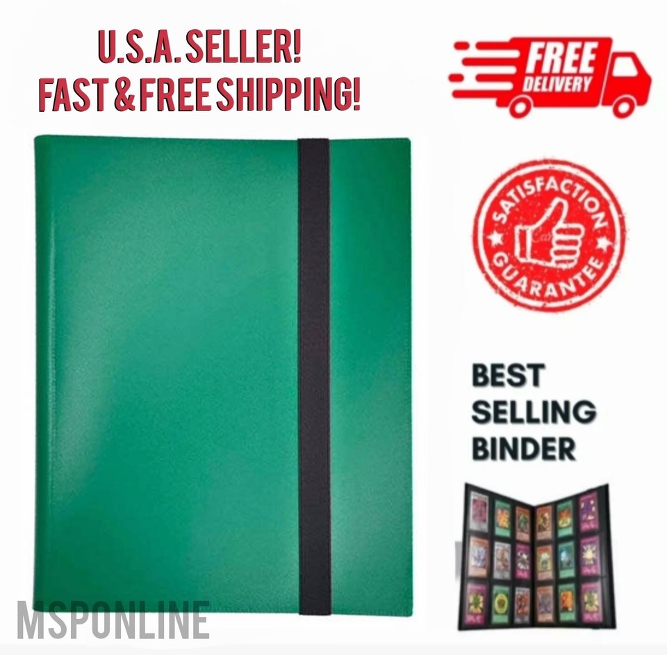 360 Card Pocket Binder with Elastic 9 Pocket Trading Cards Album Folder ...