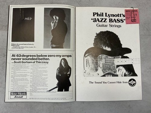 Thin Lizzy Programme Bad Reputation, Extremely RARE UK Tour 1977 inc TICKET - Imagen 11 de 12