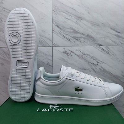 Lacoste Carnaby Pro BL23 1 SMA Mens Size 11.5 Sneakers Lace-Up Shoes White/White