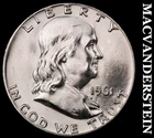 1961-D Silver Franklin Half Dollar - Choice Gem Brilliant Unc++++  #J9992