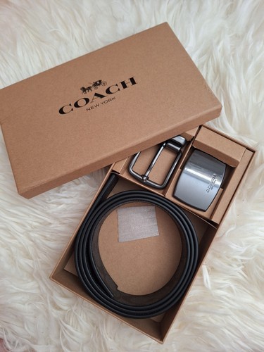 Coach CQ067 Boxed Plaque And Harness Buckle Cut to Size Wendegürtel, 38 mm