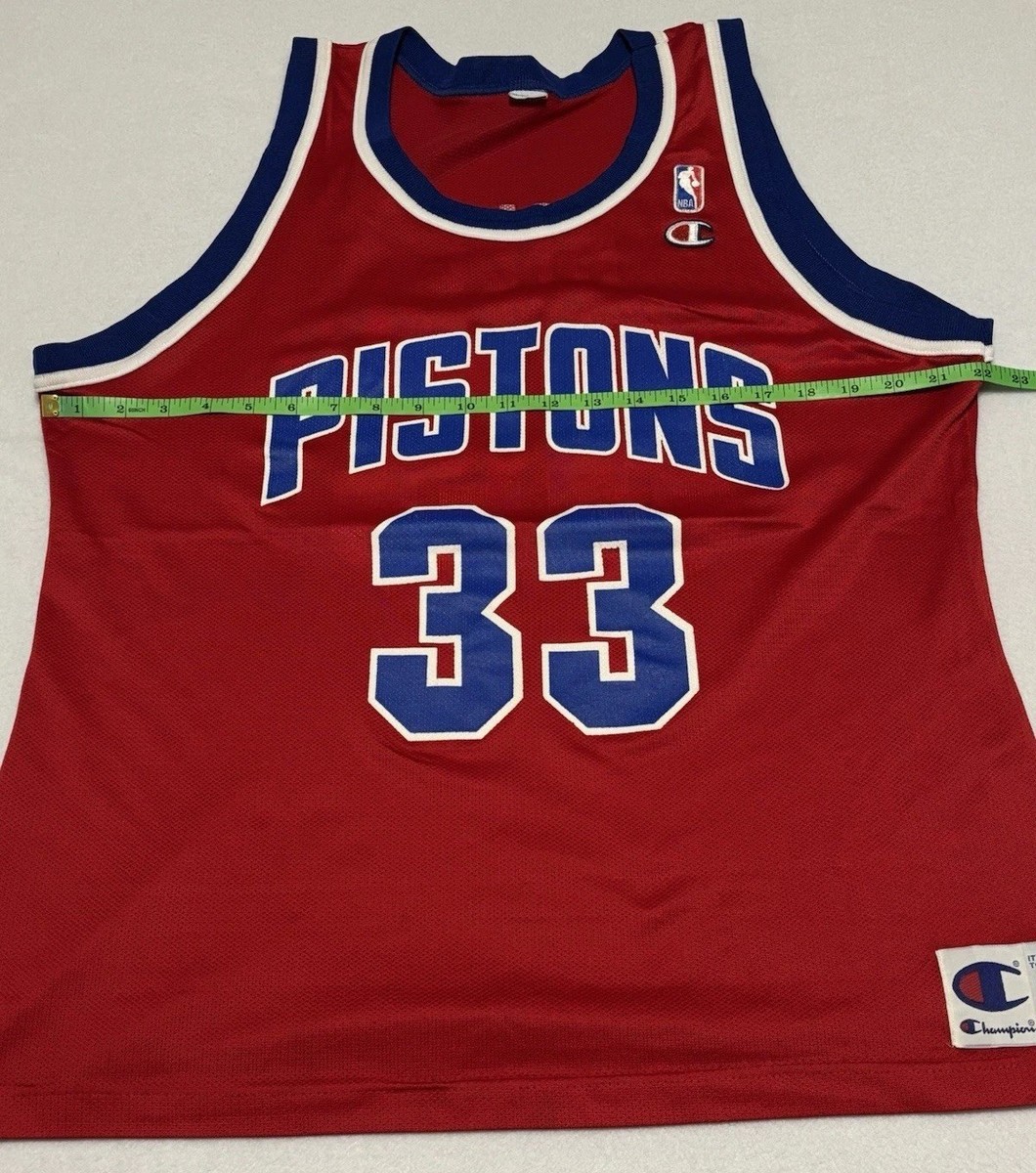 Vintage Detroit Pistons Jersey #33 NBA Champion Mens Size 44 90s