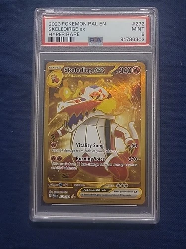 PSA 9 Skeledirge ex Paldea Evolved (2023) 272/193 Gold Hyper Rare