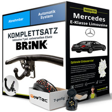 Für MERCEDES E-Kl. Limo. W212 Anhängerkupplung abnehmbar +eSatz 7pol uni 09- Kit