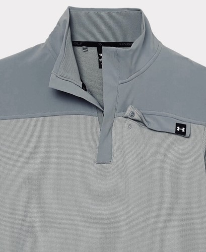 Under Armour Youth Quarter Zip Pullover Sweatshirt Gray Boys Size YL - Picture 2 of 8