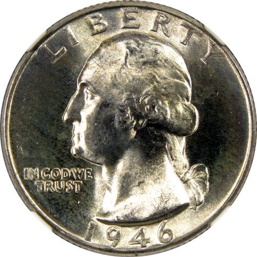 1946 D Washington Quarter MS 67 NGC 90% Silver 25c Unc SKU:I9237 - Picture 3 of 4