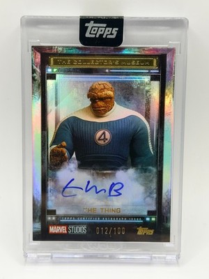 Topps Marvel Cert Auto  The Collector 012/100,  Ebon Moss Bacharach (The Thing)