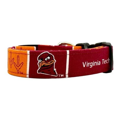Virginia Tech University Blocks Handmade Dog Collar
