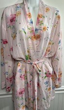 Vintage 90s/Y2K Victoria's Secret Pink Floral Kimono Robe Heart Tag One Size