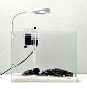 Nano Aquarium Kit Betta Small Fish Tank 2.2 Gallon Rimless Glass with Filter