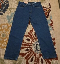 NEW Magellan Jeans Mens 34x30 Relaxed Fit Straight Leg Denim Blue Dark Pants