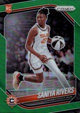 2025 Panini Prizm WNBA #131 Saniya Rivers Green Prizms