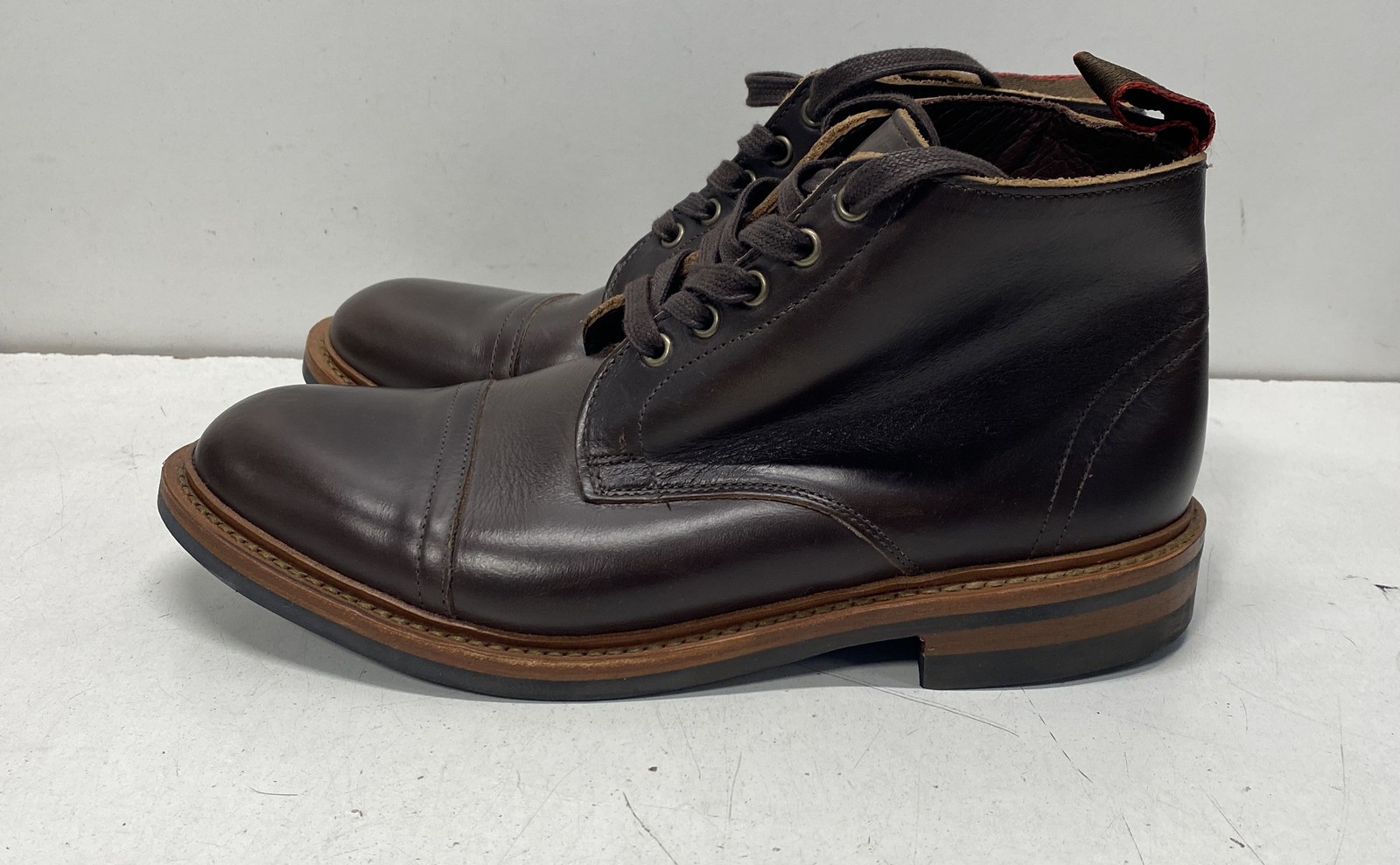 Dainite Brown Solid Cap Toe Boot Boot Men 7.5 - image 1