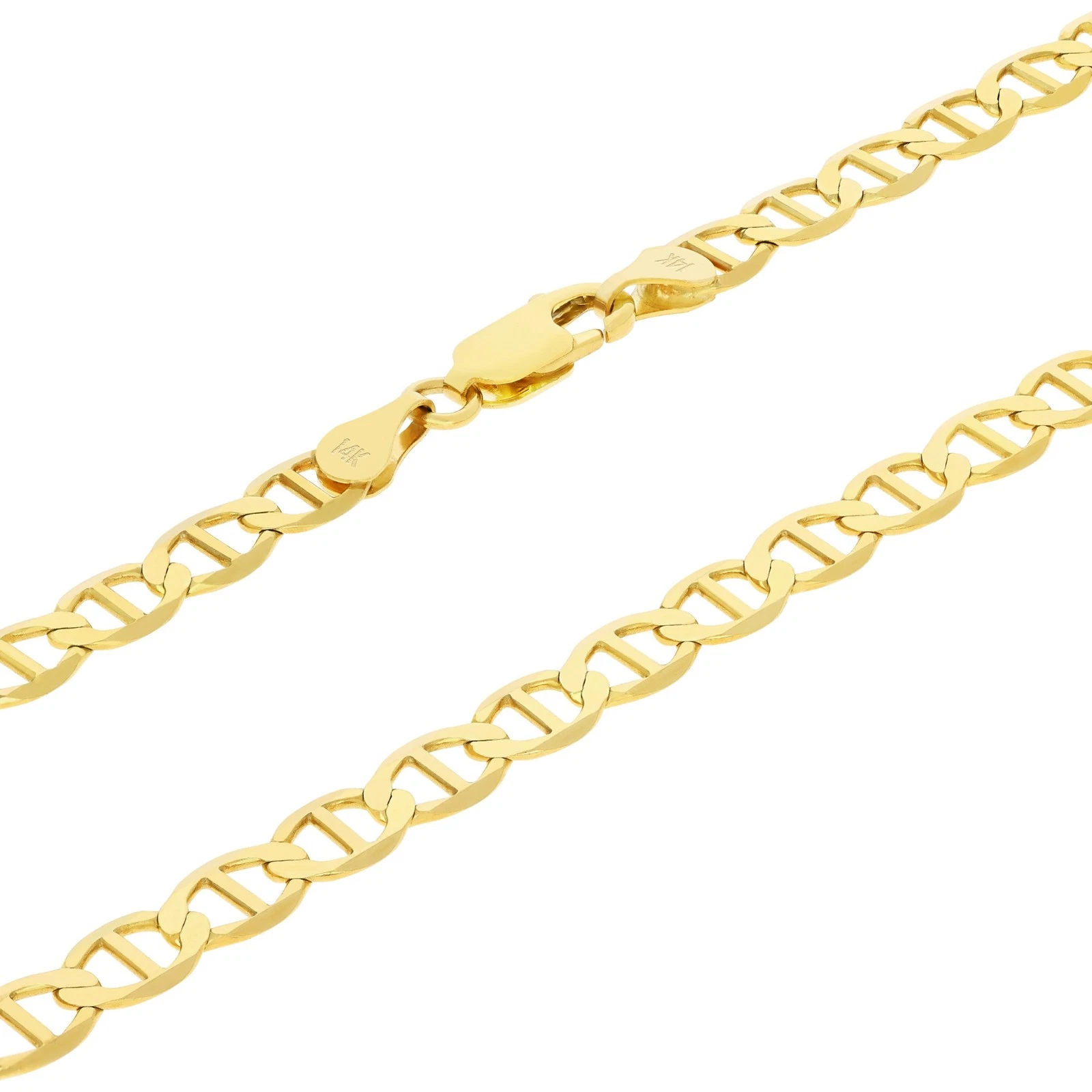 GUCCI Collana con ciondolo in oro giallo 14 kt massiccio da uomo 4 mm ancora marinaio catena link 20"