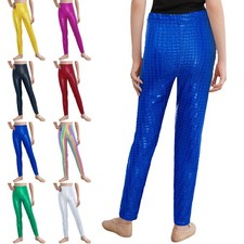 Unisex Kids Trousers Girls Tights Hip Hop Pants Gymnastics Halloween Rave Jazz