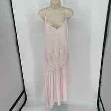 VTG JCPenny Delicates Pink Lingerie Robe Set Large/XL Asymmetrical Hem USA