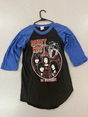 Vintage QUIET RIOT band Tee Shirt Raglan T Rock Metal Rap Tour