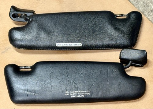 OEM Mercedes Benz R129 300 500SL SL320 SL500 SL600 Black Sun Visor Set - Bild 1 von 6