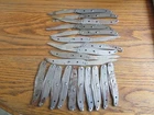 20 Fish Knives Single Blade Knife No Scales Colonial Knife USA Stainless Rusty