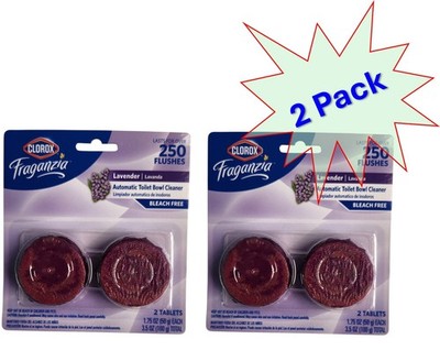 Clorox Fraganzia Toilet Bowl Cleaner Tablets 2 tablets each - (2-Pack) 4 Tablets