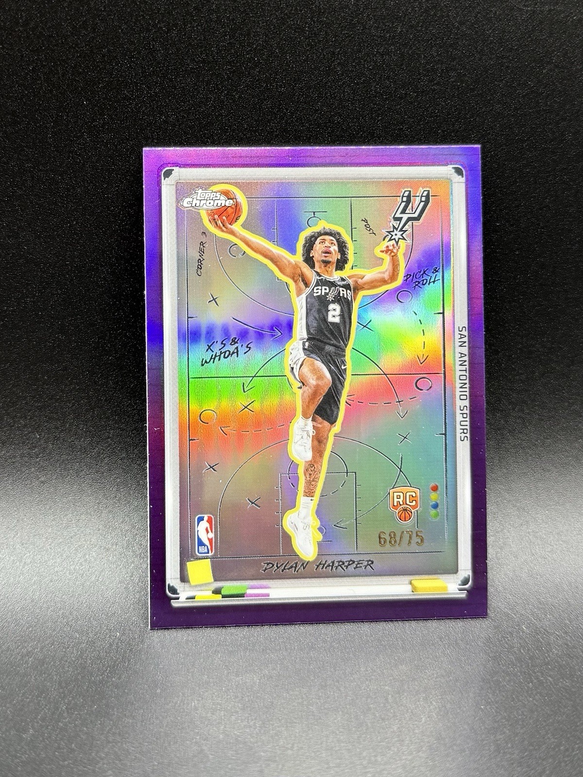 2025-26 Topps Chrome Basketball Dylan Harper Rookie /75 Purple X’s & Whoa’s