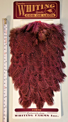 Whiting Coq De Leon, Speckled Pink, Hen Saddle, Fly Tying