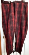 VTG Woolrich Heavy Weight Hunting Pants Red Buffalo Watch Plaid Approx Sz 36/38
