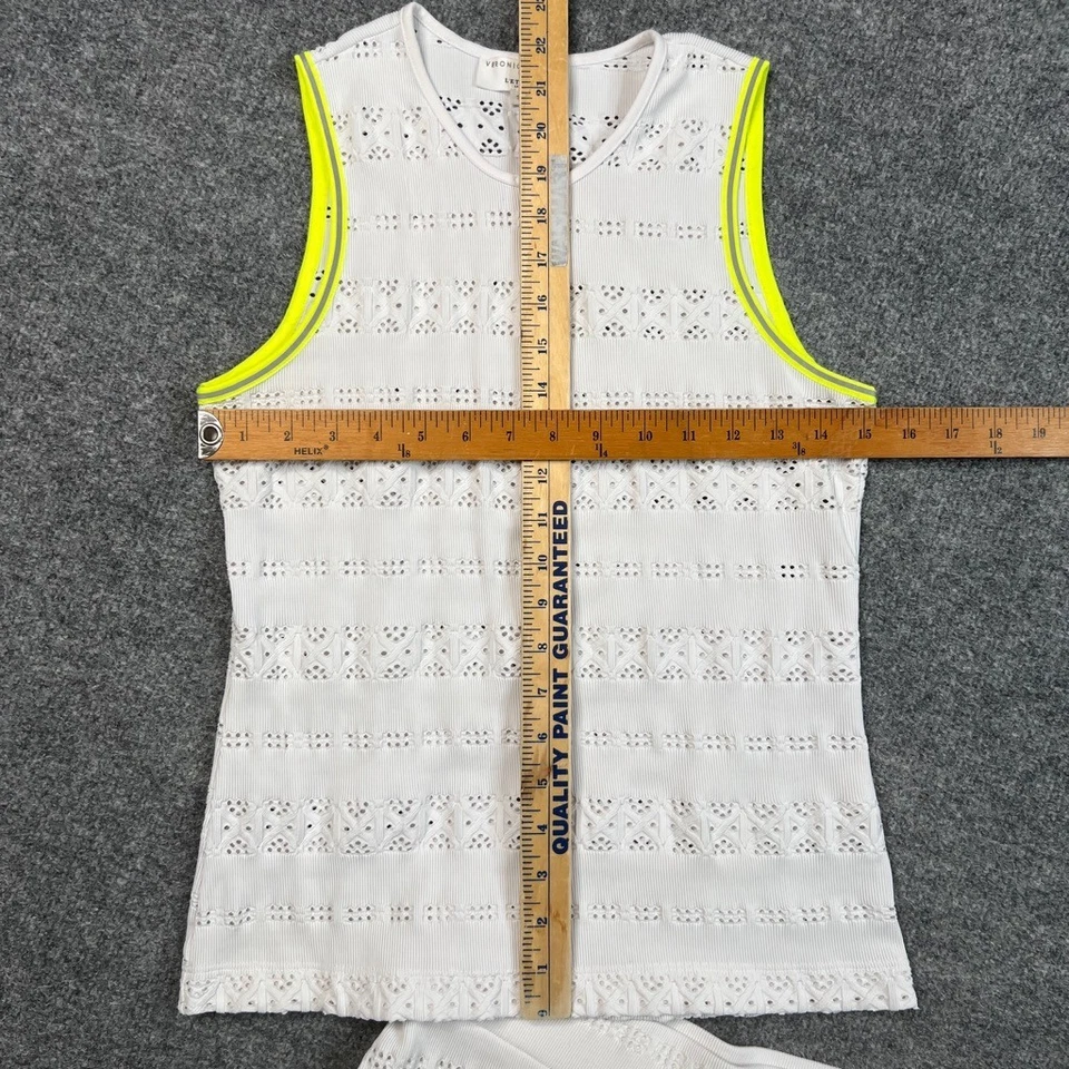 Veronica Barba L'Etoile Conjunto Deportivo Mujer S Pequeña Crema Ojales Camiseta sin Mangas Skort 2 Piezas Foto 4 de 4
