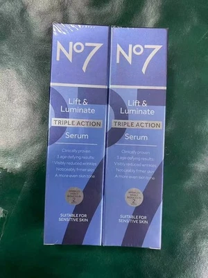 2Pcs No7 Lift Luminate Triple Action Serum 30ml Sealed