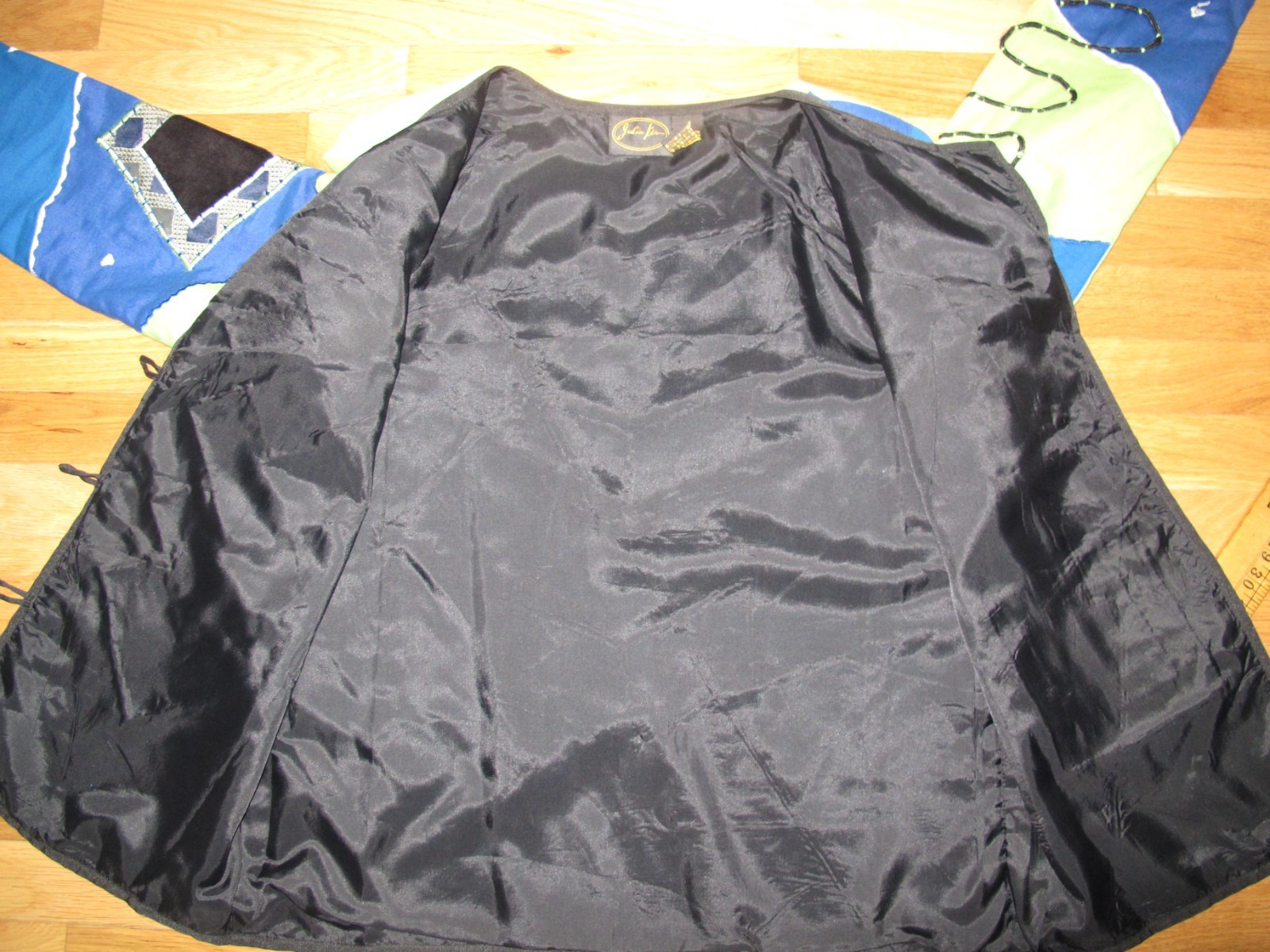 Julia Kin Patchwork Jacket Women's Size M Blue Gr… - image 10